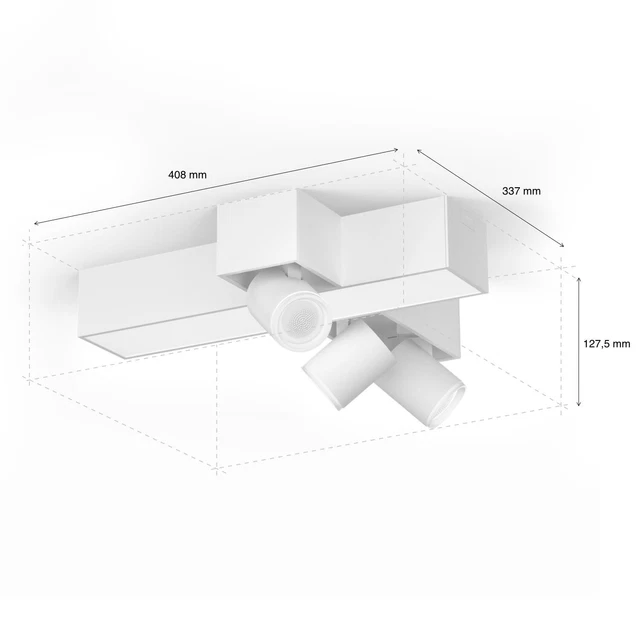 PHILIPS PLAFONNIER CENTRIS Hue 3L cross Ceiling White EUR 484,99