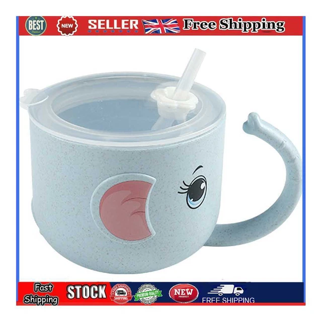 Taza de alimentación para bebés niños pequeños biberón de aprendizaje tazas de entrenamiento (azul)