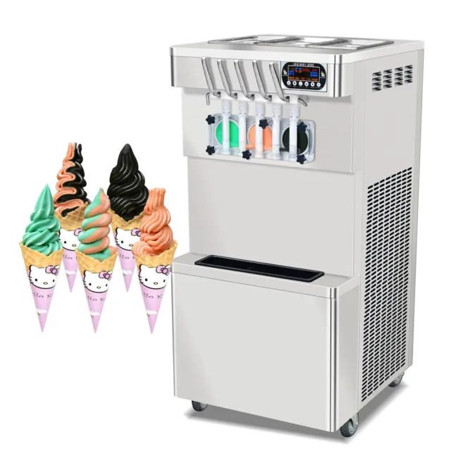 KolIce Commercial ETL 5 Flavors Soft Ice Cream Machine,Yogurt Ice Cream Maker