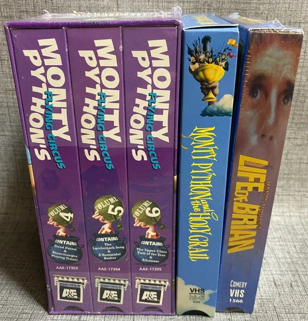 MONTY PYTHON VHS Lot Holy Grail NEW Life of Brian NEW Flying Circus Set ...
