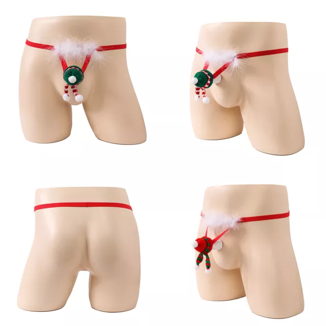 Herren Tanga Weihnachts G-string Lingerie Unterwäsche Slip Unterhose Sexy Xmas