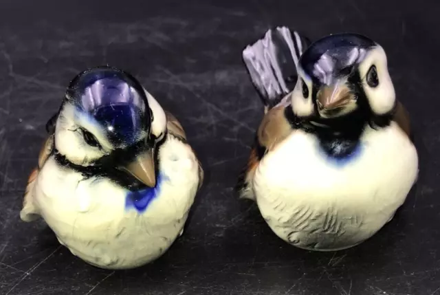 Lot of Two (2) Different Goebel Sparrow Brown Birds CV74 2.5" Tall Germany