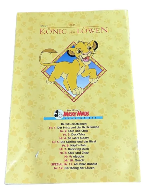 Walp Disneys Micky Maus Präsentiert Der König Der Löwen Nr.12 Ehapa Verlag 2