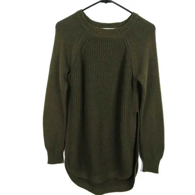 Gypsy Warrior Sweater Women's Small Army Green Long Sleeve Knit Pullover Jumper