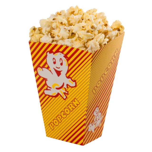 Popcorn Box, Faltschachtel, Popcorntüte für ca. 1,1 Liter Popcorn, ca.55g, Neu