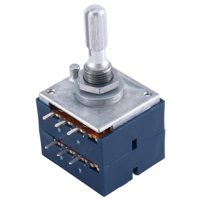 1PCS RH2702 Resistance Stepping Dual-Unit Rotentiometer 6Pins ALPS RK27 U6T8