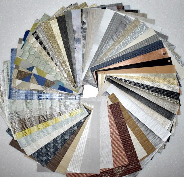 ~6"" x 8"" CUBIERTA DE PARED DE VINILO Hojas de muestra TEXTURAS Papel pintado 54 piezas LOTE Muchos Estilos