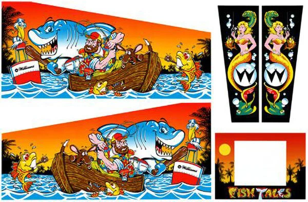 Decals / Stickers pour flipper Fish Tales - Jeux & Jouets
