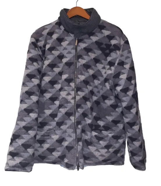Missoni Sport Sweater Jacket Reversible Wool Knit Blend Men's Size 54 (L) Coat