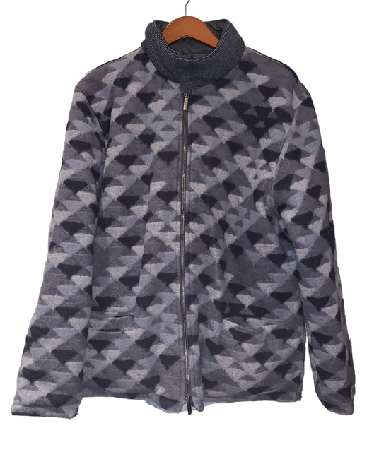 Missoni Sport Sweater Jacket Reversible Wool Knit Blend Men's Size 54 (L) Coat Missoni Sport Sweater Jacket Reversible Wool Knit Blend Men's Size 54 (L) Coat