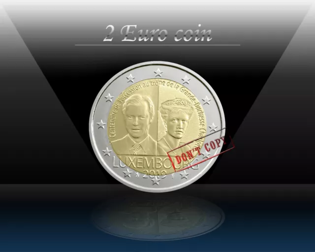 LUXEMBOURG 2 EURO 2019 (DUCHESS CHARLOTTE) Commemorative 2 Euro Coin * UNC / NEW 3