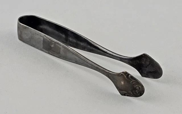 Pince à Mignardise Ancienne En Argent 800 - Finement Décorée - Art De La Table