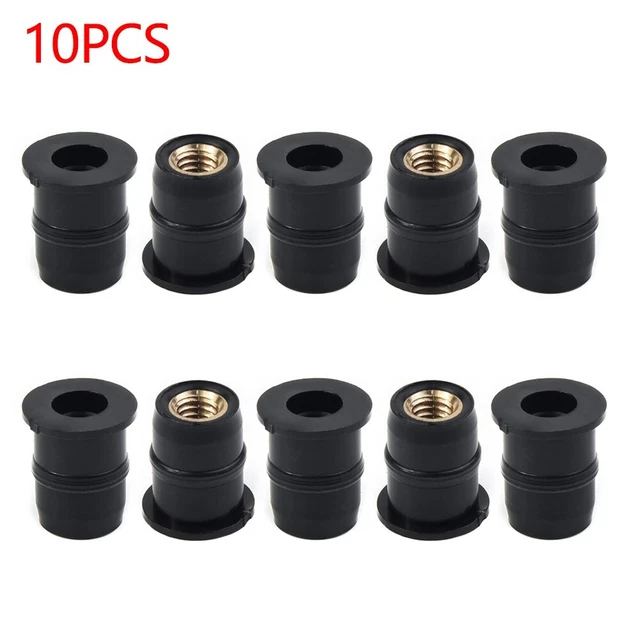 Set 10 pezzi dadi parabrezza gomma vibrazione rivestimento montaggio
