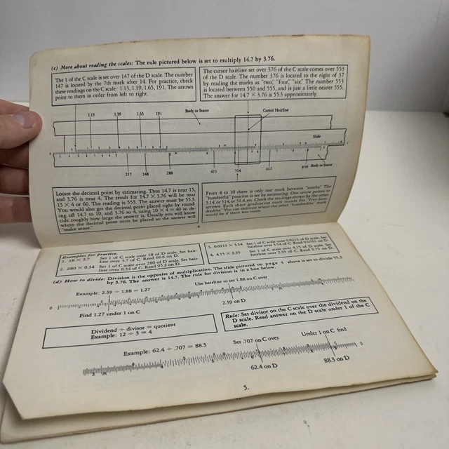 HOW TO USE Slide Rules Pickett Manual Math Guide Vintage Hartung Univ Chicago $17.94 - PicClick CA