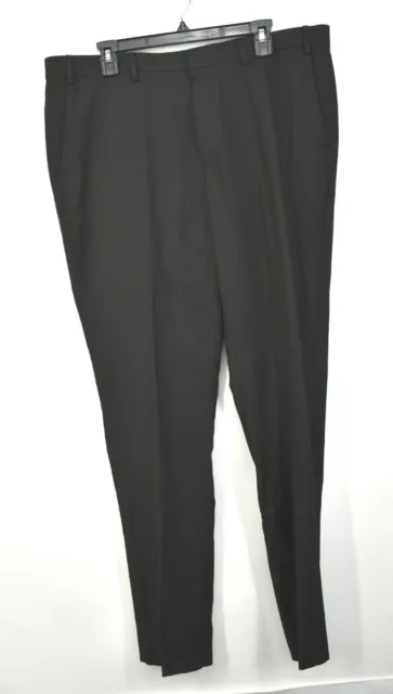 Topman Mens Black Skinny Fit Dress Pants Slant Pocket Hook Bar Back Button 38L