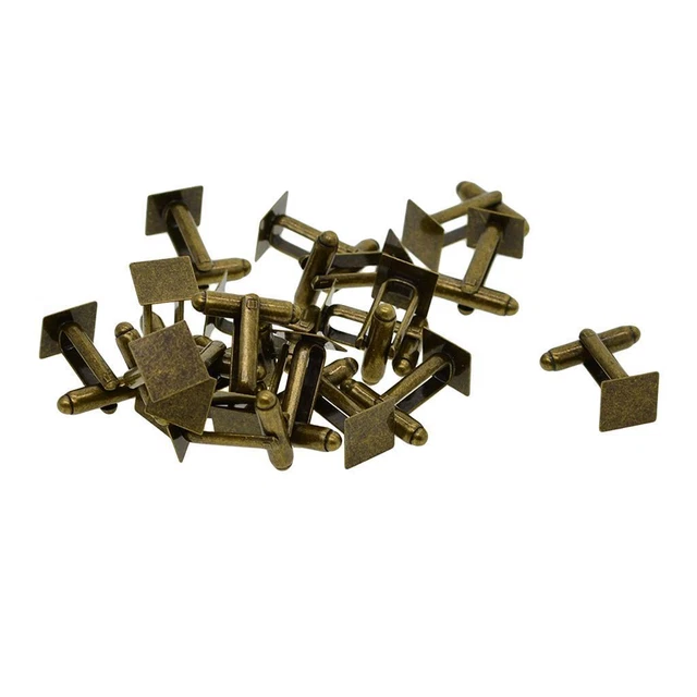 20 Stück Messing Manschettenknöpfe Manschettenknöpfe Einfassung Schalen Cabochon Einstelltablett