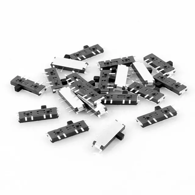 20 pz. Su/Off/Su 8 pin 2P2T DPDT mini dispositivi SMT interruttore scorrevole 10 mm x 3 mm