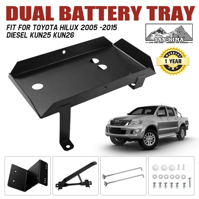 DUAL BATTERY TRAY Suit TOYOTA HILUX 2005 2015 DIESEL KUN25 KUN26 45.