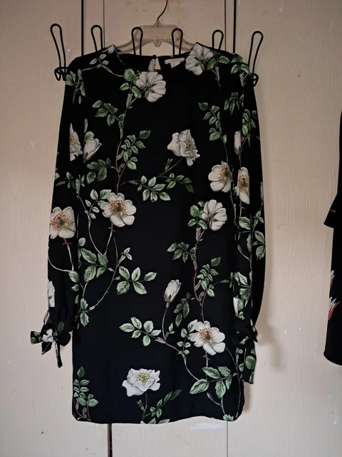 Women's Floral Print Short Dress Long Sleeve HM Size M NWT Women's Floral Print Short Dress Long Sleeve HM Size M NWT