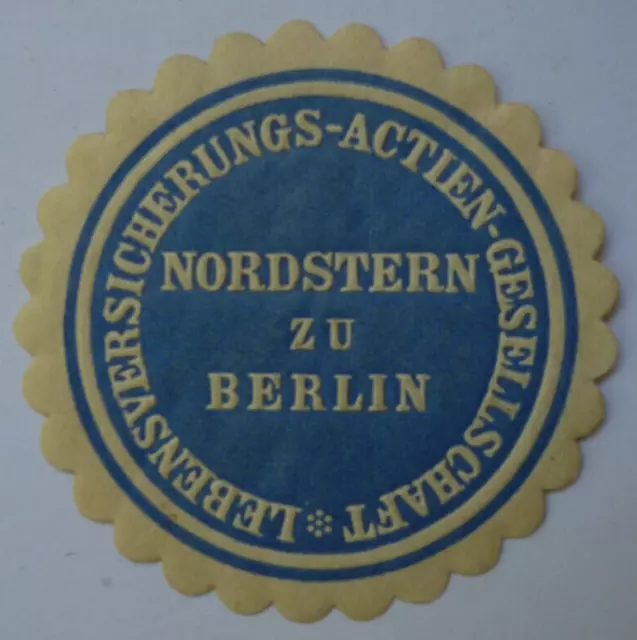 Stempelmarke Nordstern Berlin Lebensversicherungs Actien AG vor 1945 ca. 3,5 cm