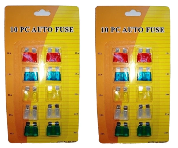 LOT DE 20 X fusibles de voiture fusible auto de 10 à 30 ampères