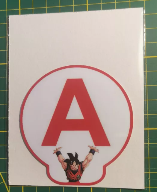 Autocollant Stickers Auto Moto "A" Jeune Conducteur Permis Goku Manga 18X 18cm