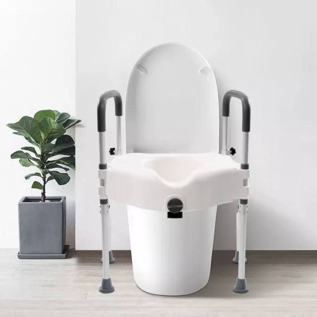 Elevación de asiento de inodoro ajustable + reposabrazos elevación de inodoro accesorio de inodoro nuevo