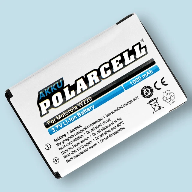 PolarCell Batterie pour Motorola W156 W180 W205 W218 W270 W377 W510 A1200