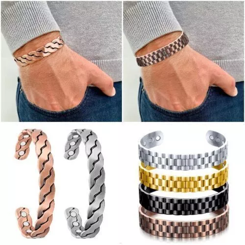 Gioielli da donna con bracciale magnetico in rame per terapia di guarigione...