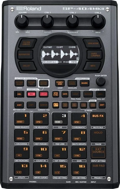 Roland SP-404 MK2 MKII Creative Effector Sampler Nouveau Argent Noir Gris