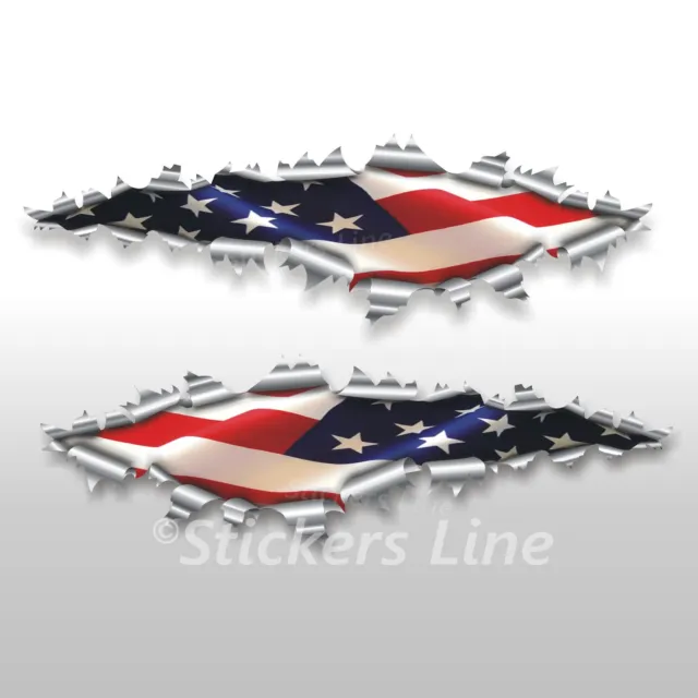Adesivi bandiera AMERICANA American flag stickers cm100