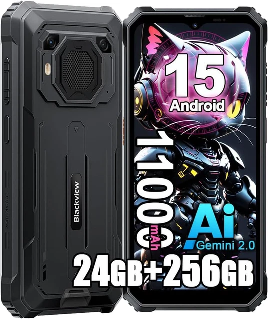 Blackview BV6200 Plus Smartphone Robusto Android 15 – 24GB RAM, 256GB, Batteria 11000mAh, 6.56''