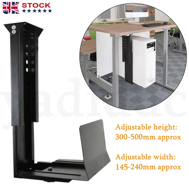 UNDER DESK PC Holder CPU Computer Tower Mount Bracket Office Home base ...