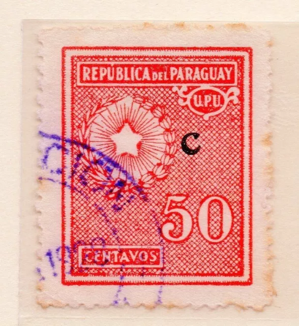 Paraguay 1932 Early Issue Fine Used 50c. Optd C 169919
