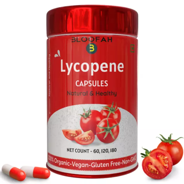 Bloofah Tomato Fruit Capsules (Lycopene) 500mg - 120 Count | Vegan, Gluten Free