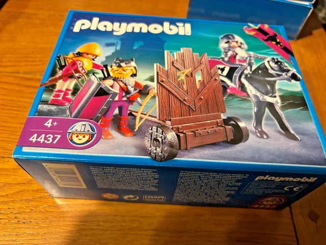 PLAYMOBIL REF 4437 chevalier, Barbares Et Mur D'assaut Neuf boire d