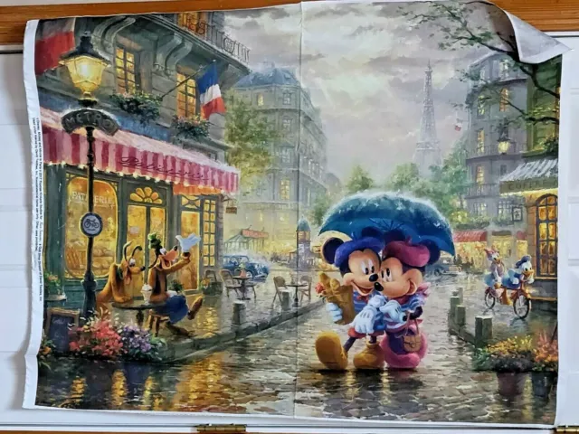 Disney Mickey & Minnie In Paris Digital Print Panel  btp