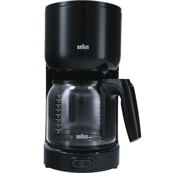 Braun Kaffeemaschine 20x36 cm für 10 Tassen KF 3120 BK, 1000 Watt