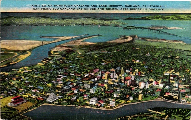 VTG Postcard- 18859. DOWNTOWN OAKLAND CA AERIAL. UnPost 1910