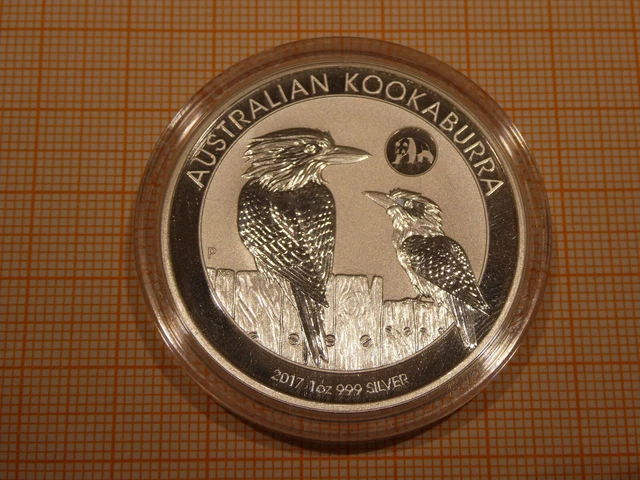 Pièce Australie Kookaburra 2017 – 1 Oz Argent Pur 999 – 31,15 G – Perth Mint – Capsule Incluse