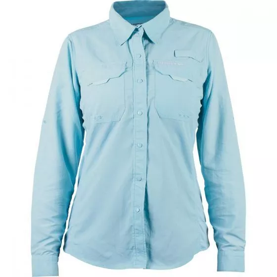 Shimano Ladies Vented Long Sleeve Shirt in Aqua @ Otto's TW