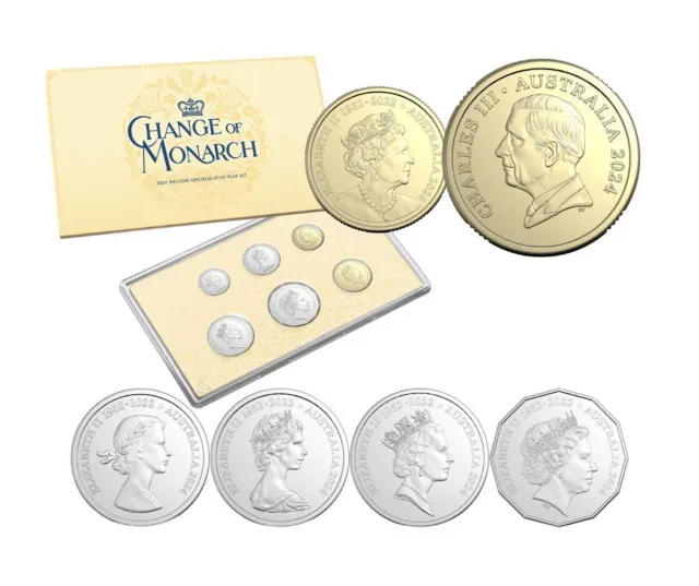 2024 Change of Monarch Six Coin Uncirculated Set Queen King