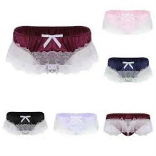 Sissy Bragas De Encaje Para Hombre, Bragas Con Volantes, Tangas, Minifalda, Tangas