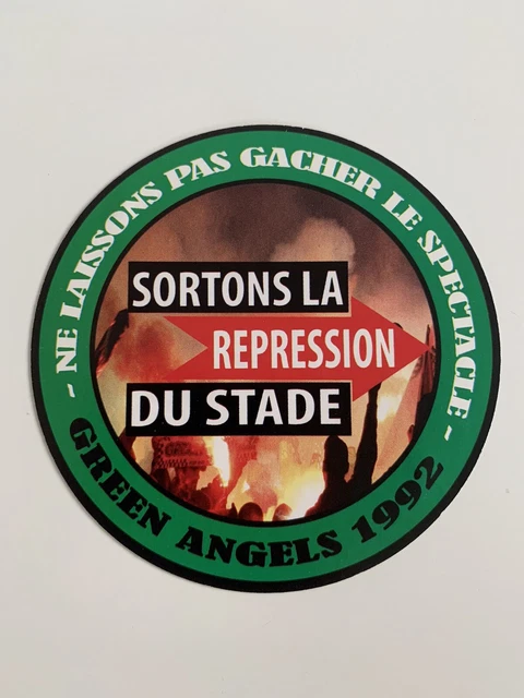 Autocollant ASSE Saint-Étienne Années 80 - Logo Ville - Pour Supporters - Neuf Sans Emballage
