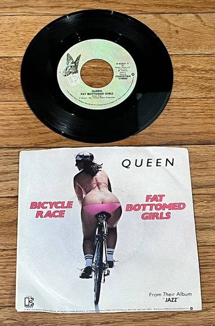 QUEEN Fat Bottomed Girls / Bicycle Race 7" 45 RPM NM Vinyl w/ Pic Sleeve ELEKTRA