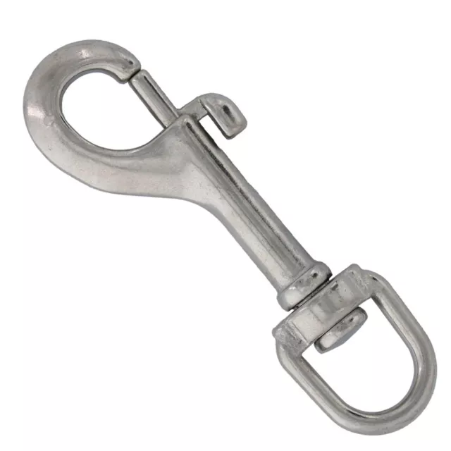 Qty 1 Swivel Eye Snap Stainless Steel 12mm x 76mm 316 Marine Hook Dog Chain Clip