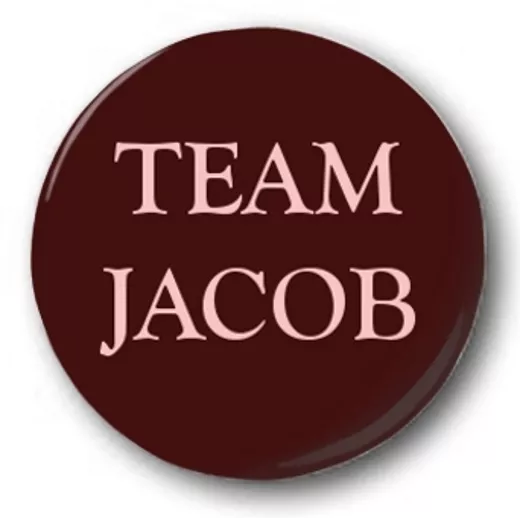 TEAM JACOB - 1 inch / 25mm Button Badge - Twilight Taylor Lautner Eclipse Moon