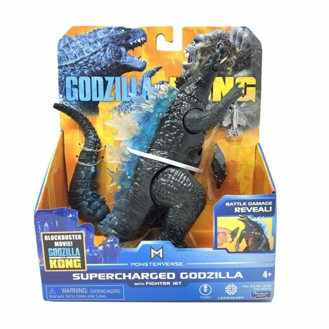 MONSTERVERSE SUPERCHARGED GODZILLA With Fighter Jet Godzilla Vs. Kong £