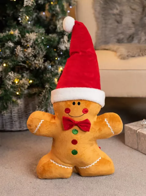 Weihnachten Lebkuchen Mann Dekoration weicher Plüschstoff Kinderspielzeug Weihnachten großes Zuhause