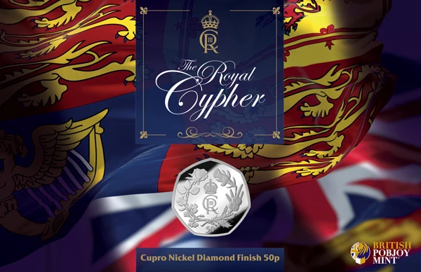 BRAND NEW 2023 Royal Cipher 50p coin. King Charles lll Coronation ...